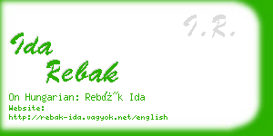 ida rebak business card